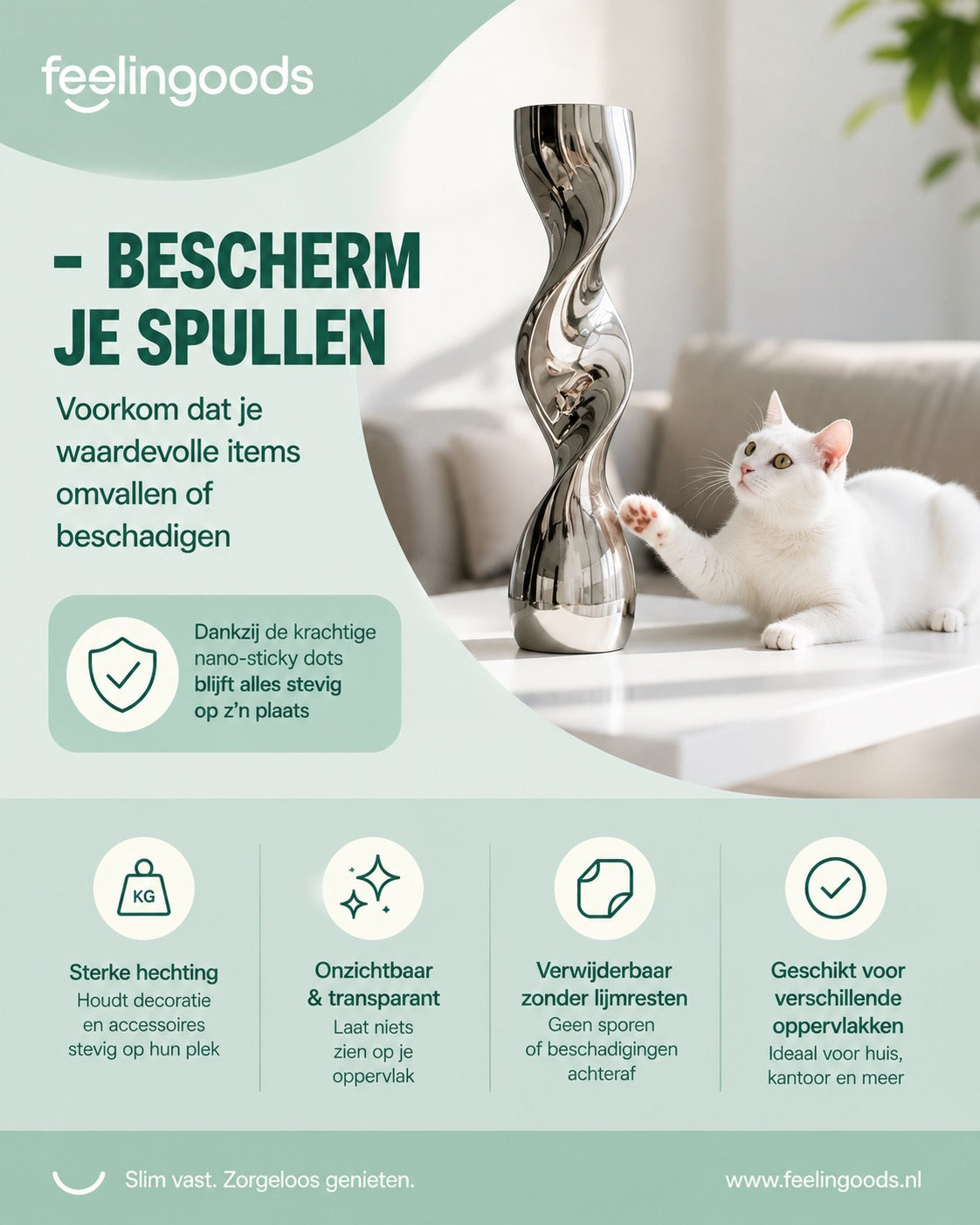 Nano Tape Dots - 5 cm doorsnede - Dubbelzijdige Montagetape Transparant | Extra Sterk | Verwijderbaar Zonder Lijmresten | Voor Tegels, Wanddecoratie, Hout, Glas | 20 stuks