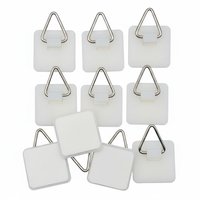 Plakhangers XL voor wanddecoratie – Zelfklevend Nano Tape – Ophanghaakje - Set van 10
